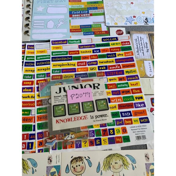Back To School Scrapbooking Supplies Kit: Stickers Labels & Papers - Picture 13 of 13